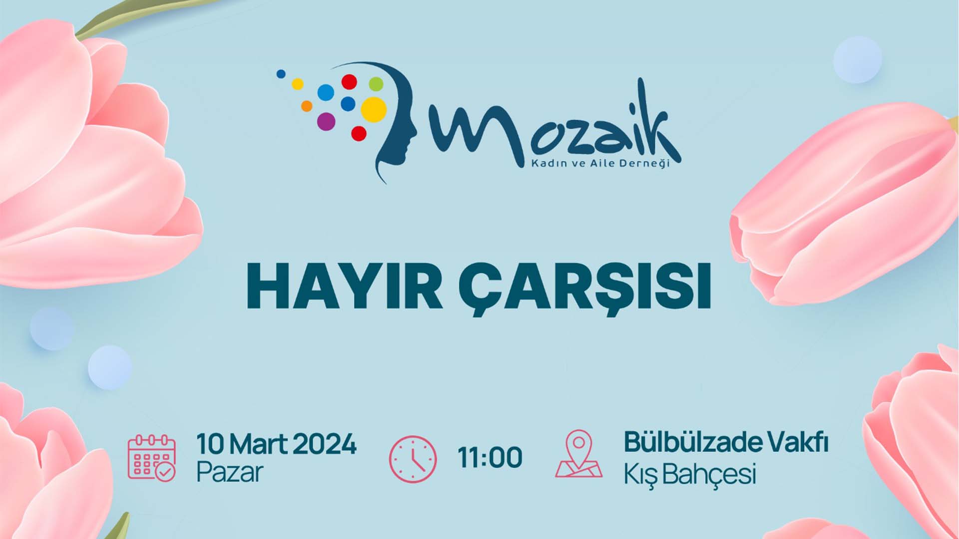 Mozaik Kadın Derneği Hayır Çarşısı Düzenliyor